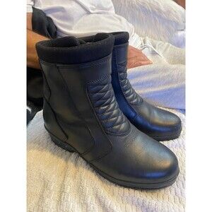 Sedici Womens Leather Motorcycle Boots SZ 10/Store Try On/Black